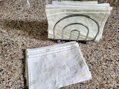 Use cloth napkins instead of paper napkins on the table.