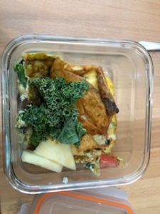 I feel great to join “Clean plate campaign. I brought container to restaurant. 