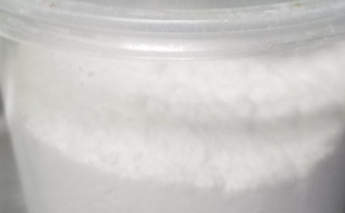 I use flour for oily dish washing.