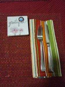 I am going to use cloth napkin. Instead of paper napkin.