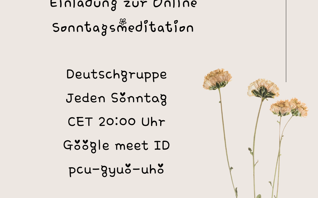 Einladung zur Online-Meditation