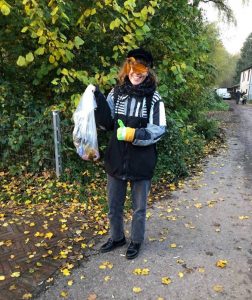 My flatmate and I did an autumn walk to collect trash. The forest was actually super clean, we only found some trash on the way to the forest :)