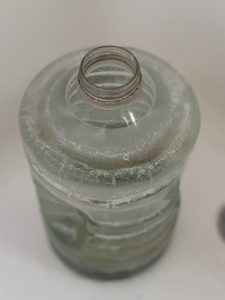 We had our hot water pipes insulated during renovation, but it still takes a moment to get hot water in the shower. Instead of wasting the water, I collect it and use it for our patio garden.